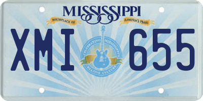MS license plate XMI655