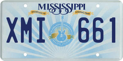 MS license plate XMI661