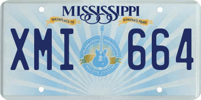 MS license plate XMI664