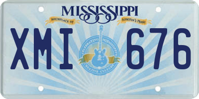 MS license plate XMI676