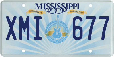 MS license plate XMI677