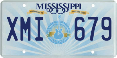 MS license plate XMI679