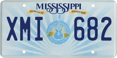 MS license plate XMI682