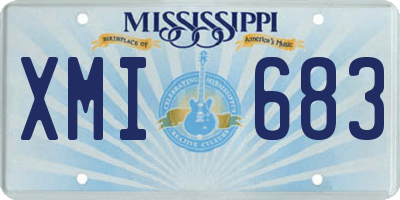 MS license plate XMI683