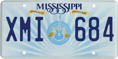 MS license plate XMI684
