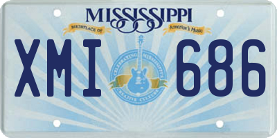 MS license plate XMI686