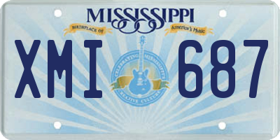 MS license plate XMI687