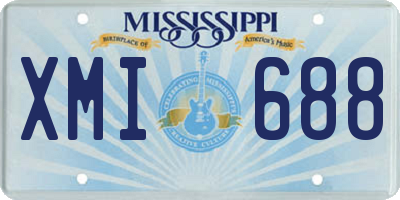 MS license plate XMI688