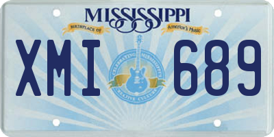 MS license plate XMI689