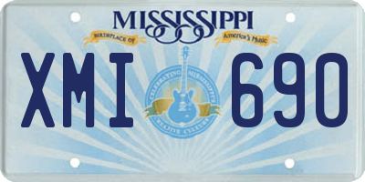 MS license plate XMI690