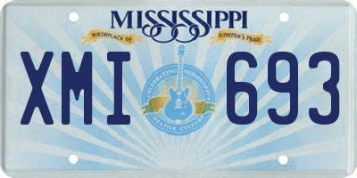 MS license plate XMI693