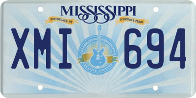 MS license plate XMI694