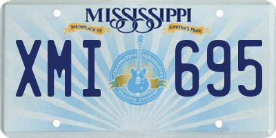 MS license plate XMI695