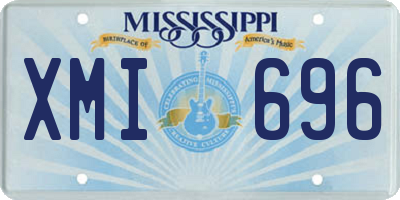 MS license plate XMI696