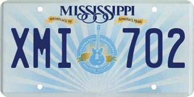 MS license plate XMI702