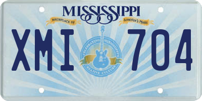 MS license plate XMI704