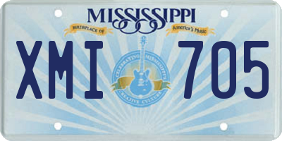 MS license plate XMI705
