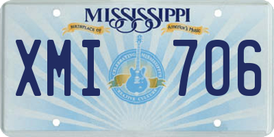 MS license plate XMI706