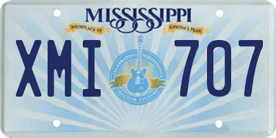 MS license plate XMI707