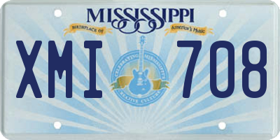 MS license plate XMI708