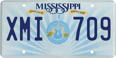 MS license plate XMI709