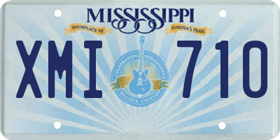 MS license plate XMI710