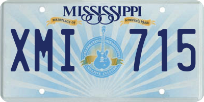 MS license plate XMI715