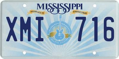 MS license plate XMI716