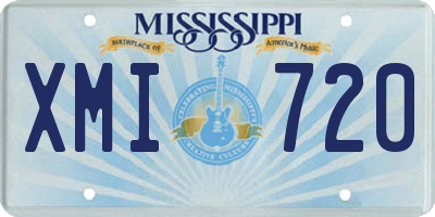 MS license plate XMI720