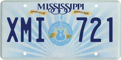 MS license plate XMI721