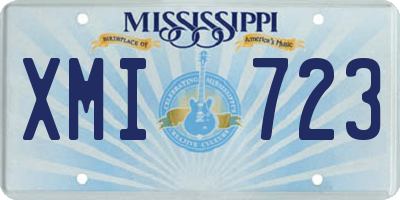 MS license plate XMI723