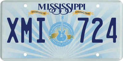 MS license plate XMI724