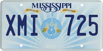 MS license plate XMI725
