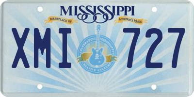 MS license plate XMI727