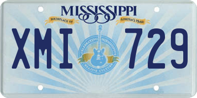 MS license plate XMI729