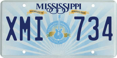 MS license plate XMI734