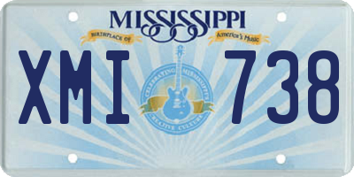 MS license plate XMI738