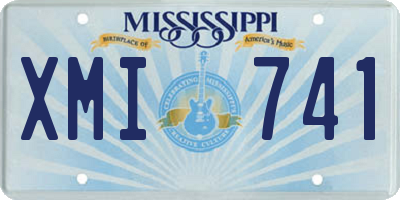 MS license plate XMI741