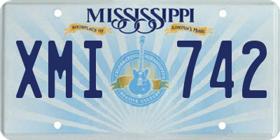 MS license plate XMI742