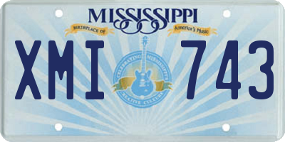 MS license plate XMI743