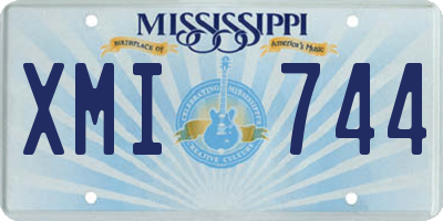 MS license plate XMI744