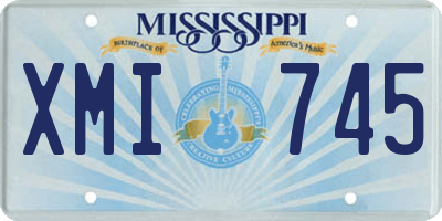 MS license plate XMI745