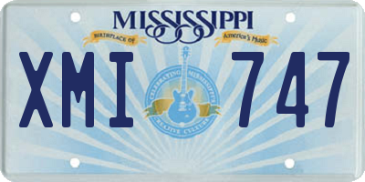 MS license plate XMI747