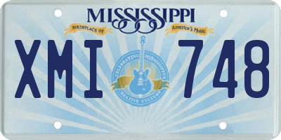 MS license plate XMI748
