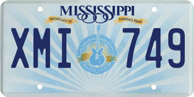 MS license plate XMI749