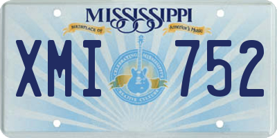 MS license plate XMI752