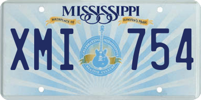 MS license plate XMI754