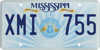 MS license plate XMI755