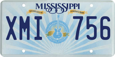 MS license plate XMI756