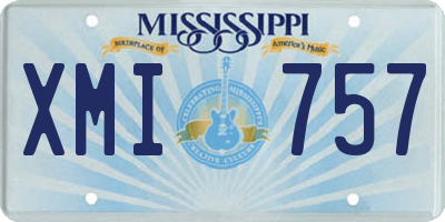 MS license plate XMI757
